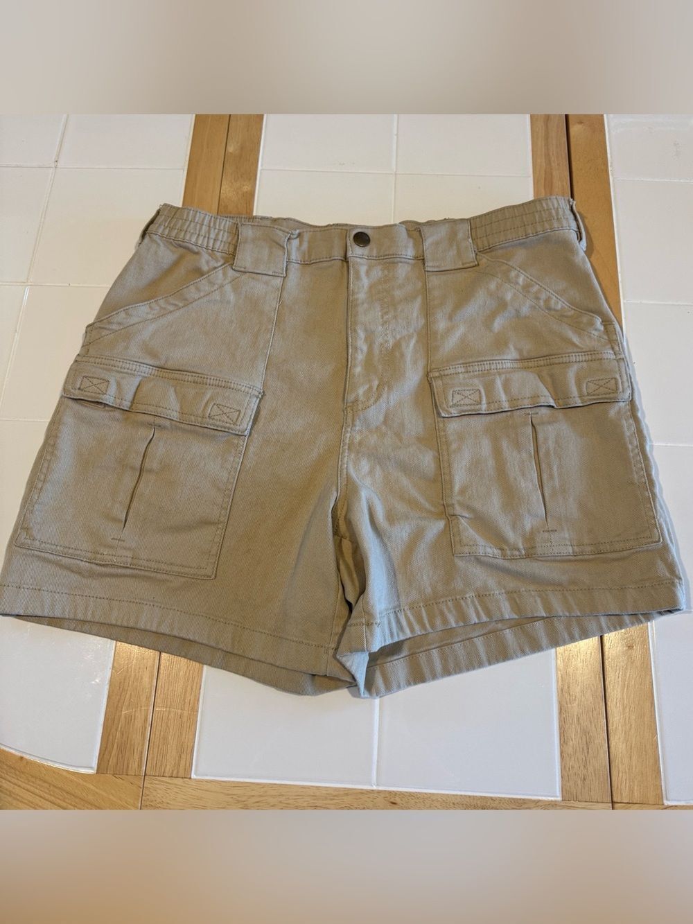 John Blair Men’s Cargo Shorts Khaki Tan Utility Casual Size 38